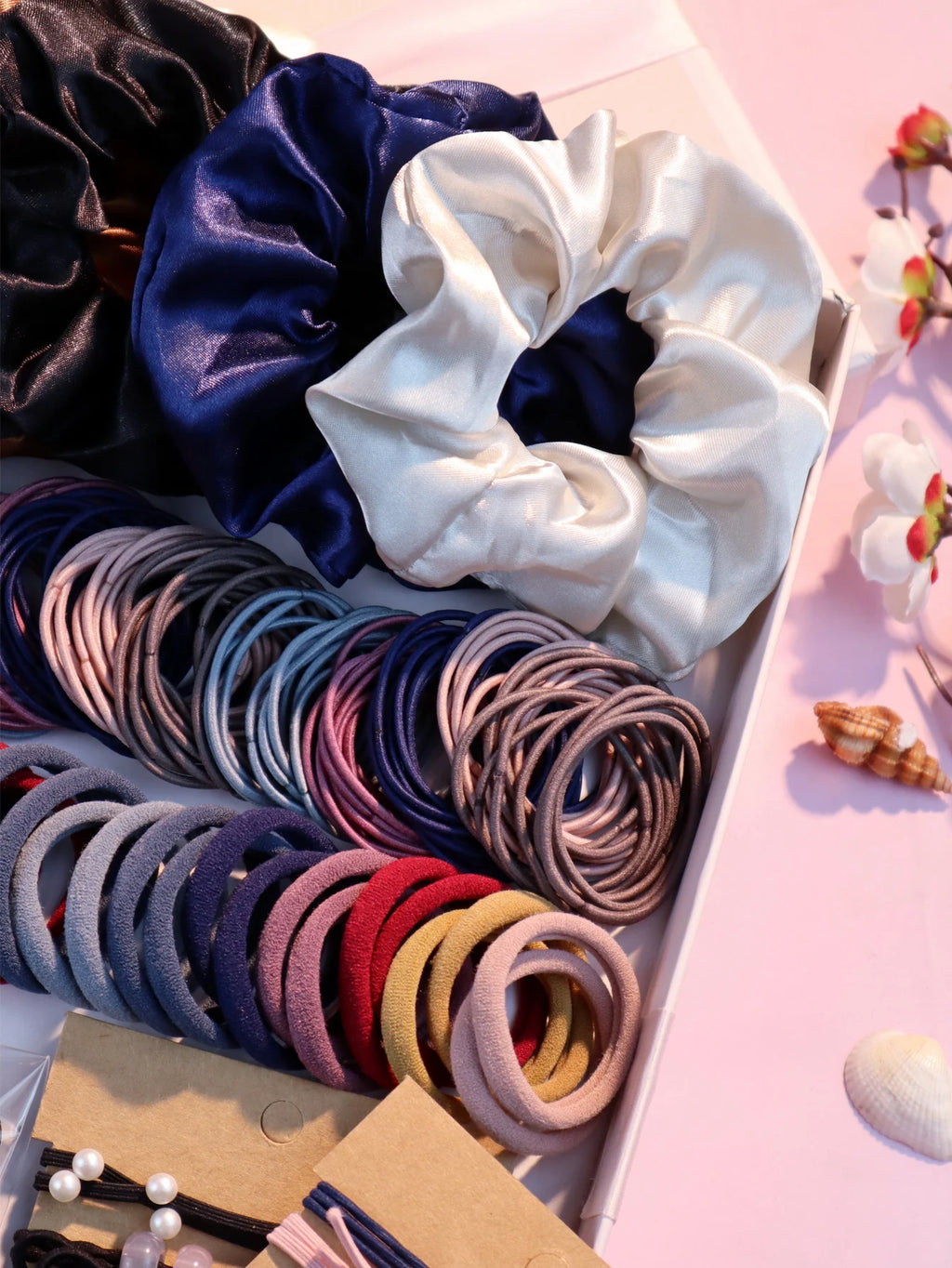 Kit de accesorios para el cabello Mega: 1085 coleteros y gomas para el pelo