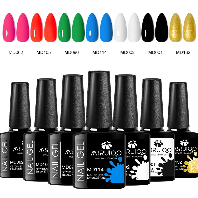 Kit de 7 esmaltes de uñas en gel UV: perfecto para manicura casera