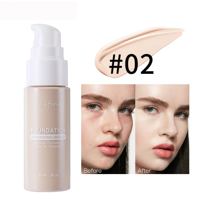 Base de maquillaje líquida: efecto corrector, resistente al agua y al sudor.
