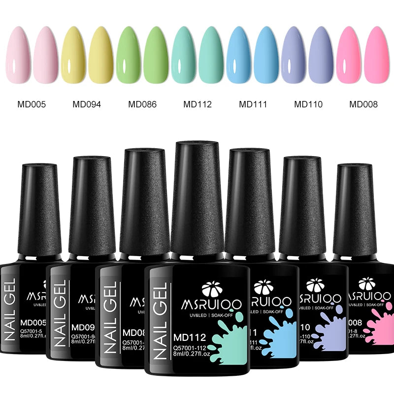 Kit de 7 esmaltes de uñas en gel UV: perfecto para manicura casera