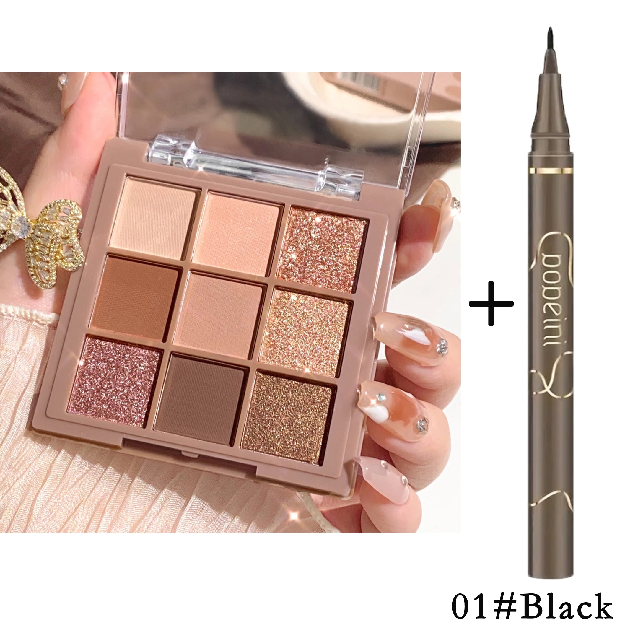 Paleta de sombras de ojos profesional de lujo: de 9 a 18 colores | Mate y brillante, textura aterciopelada, alta pigmentación y resistente al agua