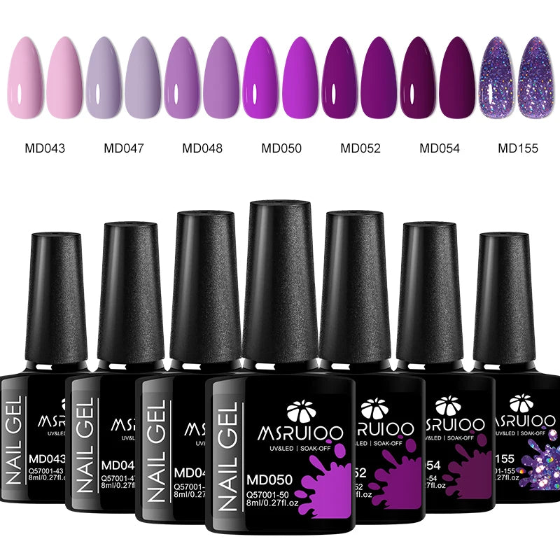 Kit de 7 esmaltes de uñas en gel UV: perfecto para manicura casera