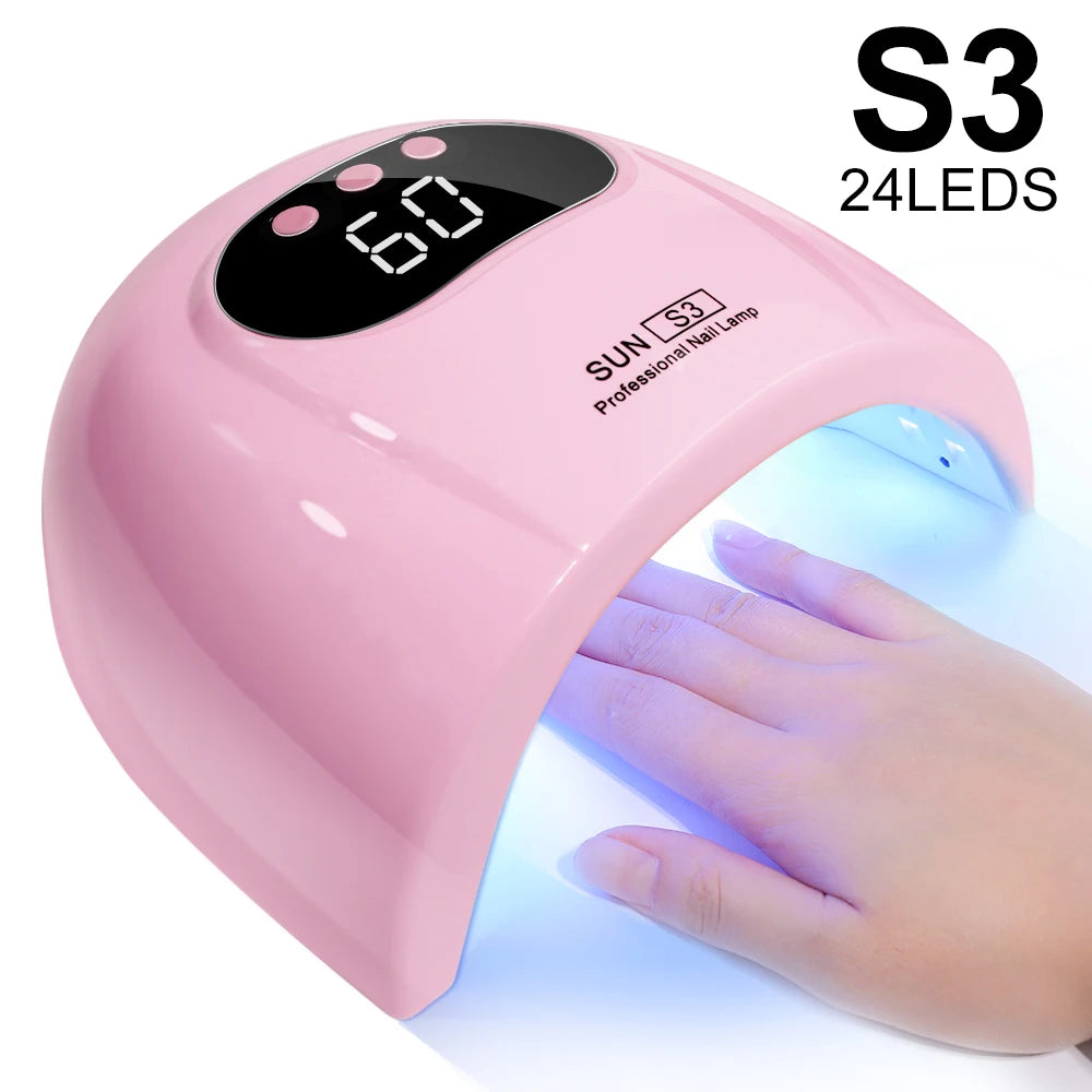 Lámpara LED UV para uñas – Secador de esmalte de gel de 24/6 W con sensor de movimiento