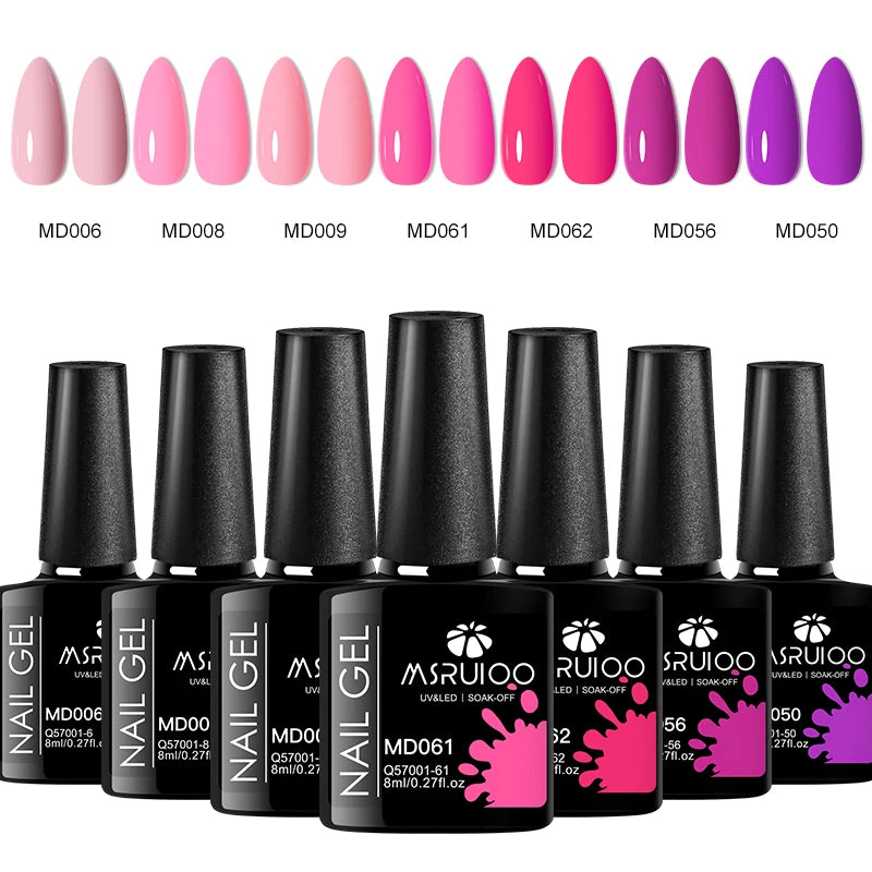 Kit de 7 esmaltes de uñas en gel UV: perfecto para manicura casera