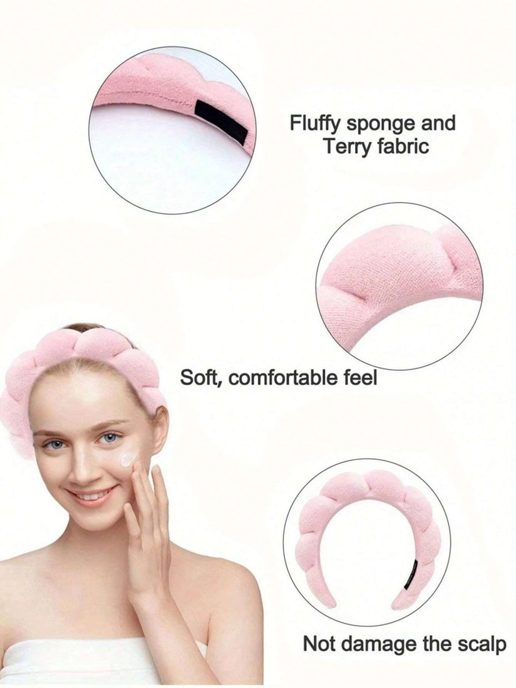 Luxury Fiber Headband & Wristband Set – Perfect for Skincare & Makeup