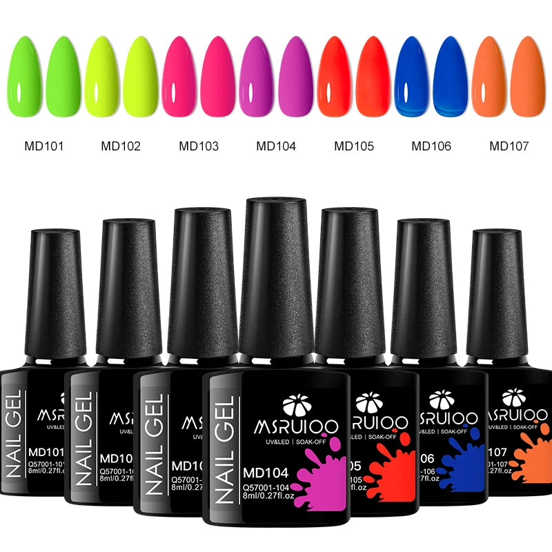 Kit de 7 esmaltes de uñas en gel UV: perfecto para manicura casera