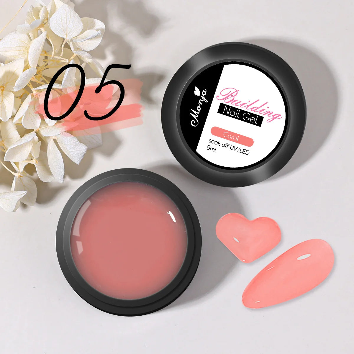 Gel transparente para extensiones de uñas (5/15 ml), esculpido 3D, aplicación en casa con luz UV/LED