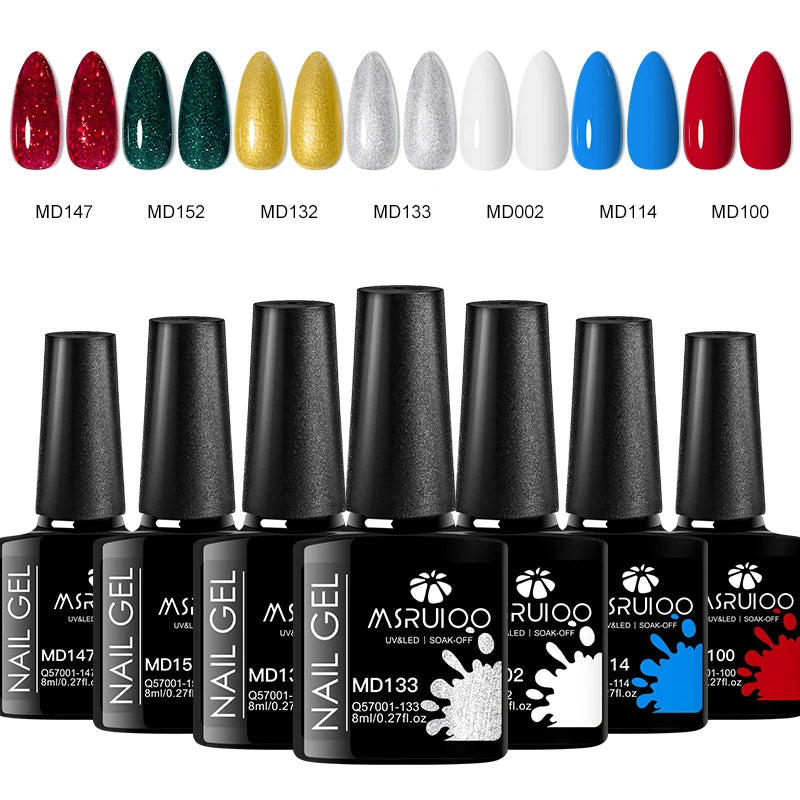 Kit de 7 esmaltes de uñas en gel UV: perfecto para manicura casera