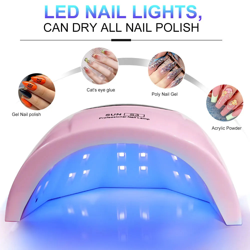 Lámpara LED UV para uñas – Secador de esmalte de gel de 24/6 W con sensor de movimiento