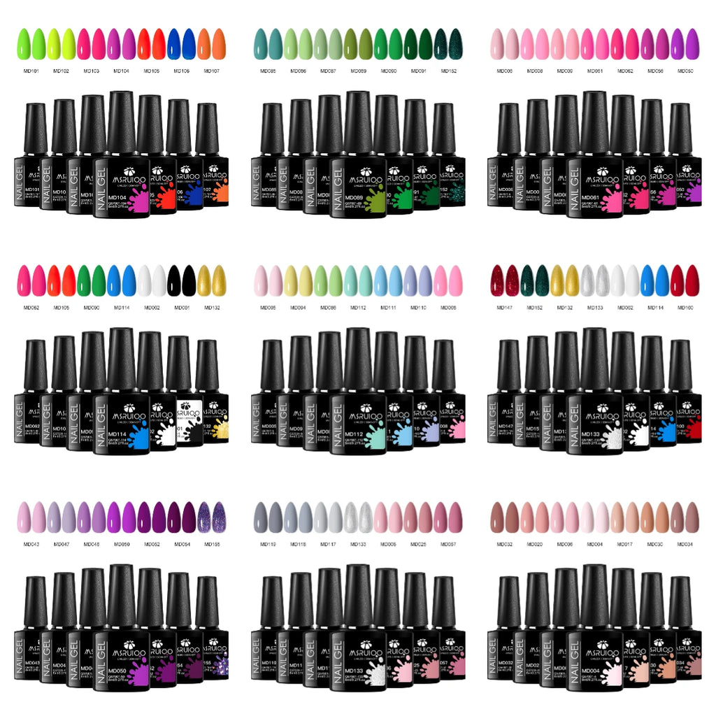 Kit de 7 esmaltes de uñas en gel UV: perfecto para manicura casera