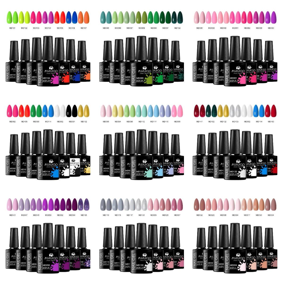 Kit de 7 esmaltes de uñas en gel UV: perfecto para manicura casera