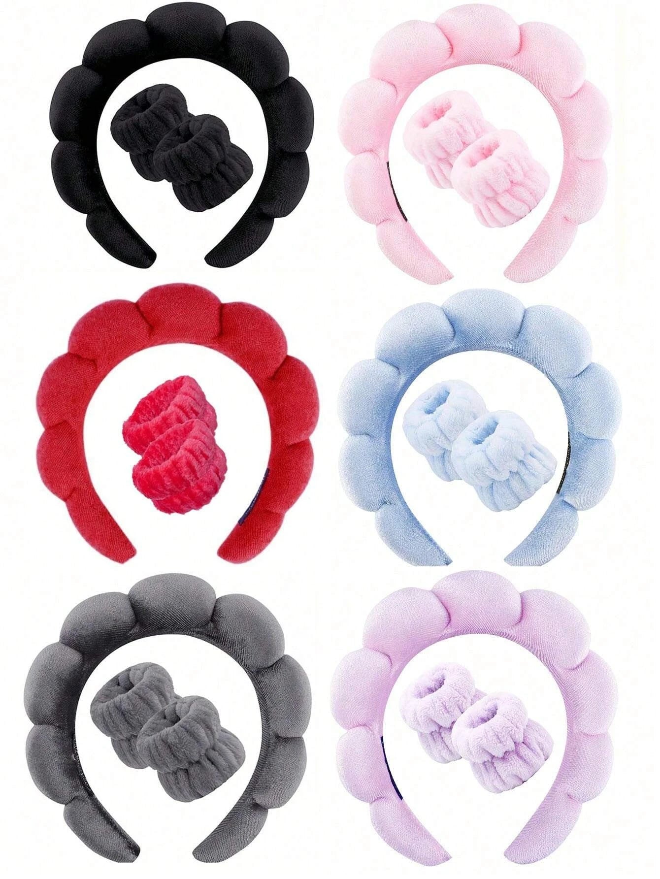 Luxury Fiber Headband & Wristband Set – Perfect for Skincare & Makeup