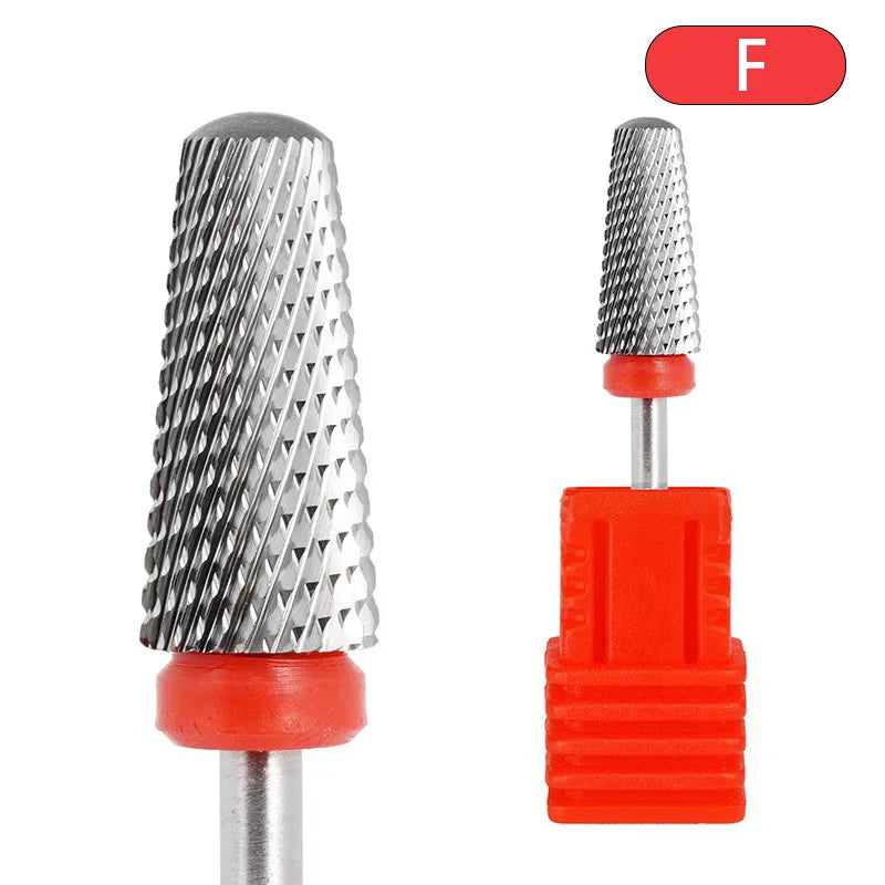 Juego de brocas 5 en 1 para uñas (acero de tungsteno) para taladro eléctrico de manicura